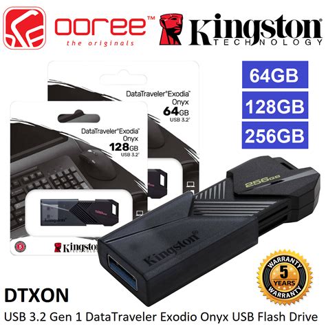 KINGSTON DTXON DATATRAVELER EXODIA ONYX USB 3.2 GEN 1 USB FLASH DRIVE ...