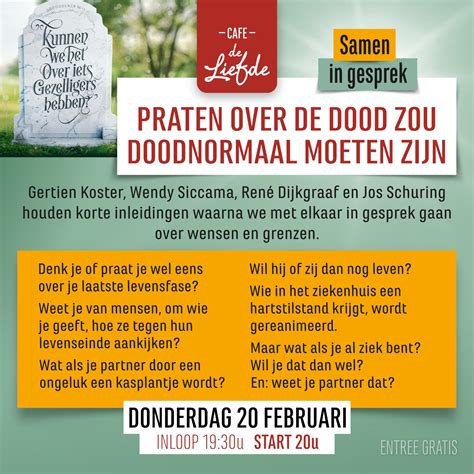Samen in gesprek: praten over de dood - NPZ Noordwest Veluwe