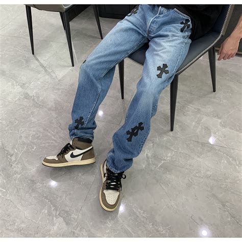 Qu N Jean Baggy Nam N Chrome Hearts Qu N Jeans Ng R Ng Unisex Kun Shop Hot Trend