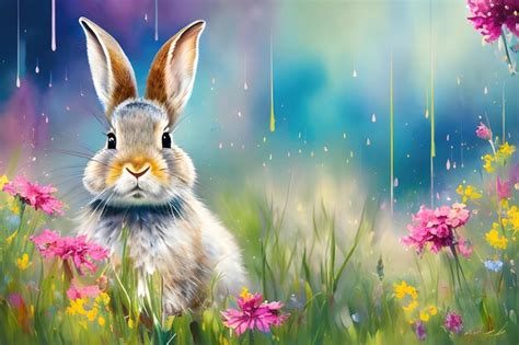 Premium Photo Baby Bunny In The Grass