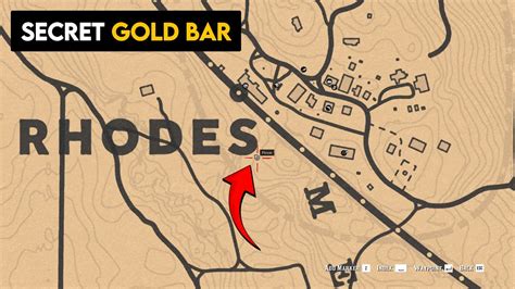 Secret Gold Bar Location In Rhodes Rdr2 Youtube