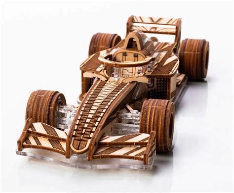 3D пазл Механический Veter Models Racer V3 гоночный болид деревянный ...