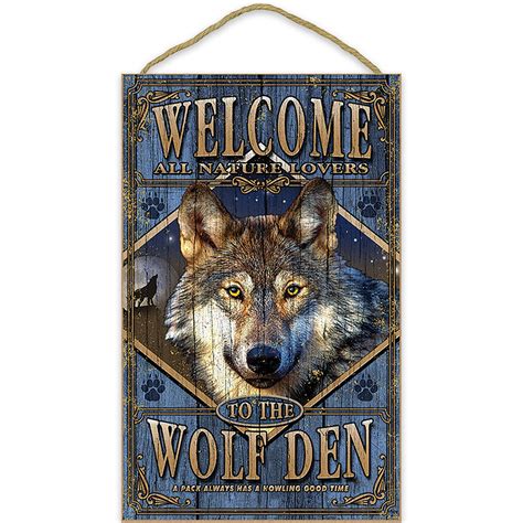 Wolf Den Welcome Sign Survival And Camping Gear