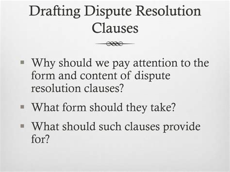drafting dispute resolution clauses premier lc adr consultants
