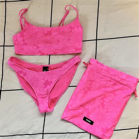 Triangl Mica Bikini Pitaya Floral Worn Depop