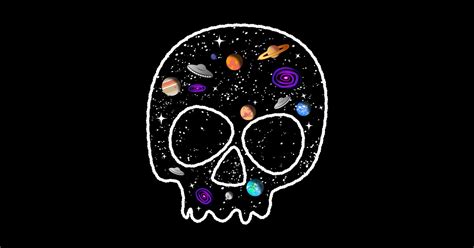 Starry Space Skull Skull Sticker Teepublic