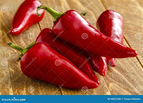 Hot Sweet and Chili Pepper Varieties Stock Photo - Image of board ...