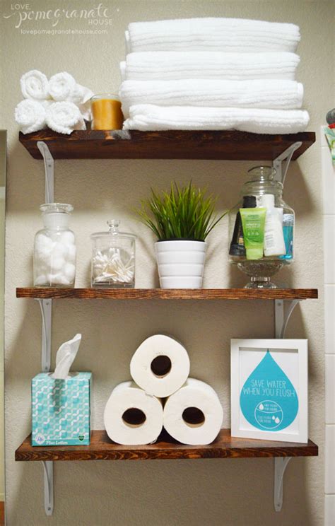 Bathroom Ladder Shelf Over Toilet Diy Over The Toilet Storage And