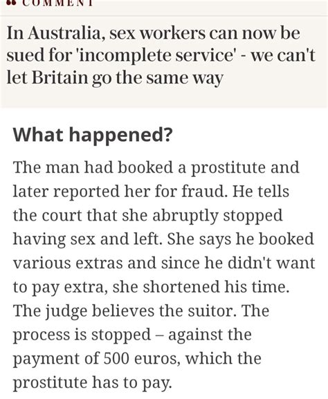 ᖭᖫ on Twitter In Australia sex workers can now be sued if they refuse to be raped