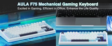Buy AULA F75 75 Wireless Mechanical Keyboard Hot Swappable Linear Switches RGB Backlit