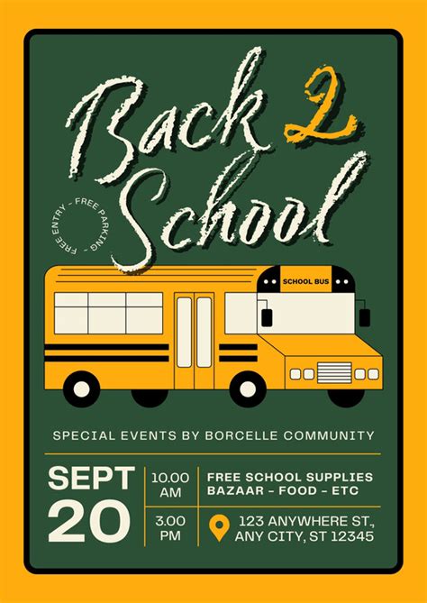 Page 8 Free Printable Back To School Flyer Templates Canva