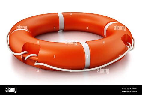 Life Buoy Isolated On White Background D Illustration Stock Photo Alamy