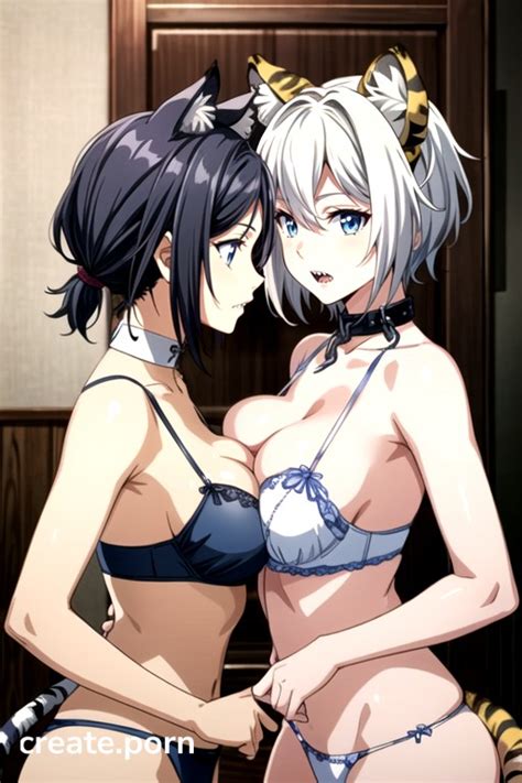 Bare Hips Metal Collar With Chain No Abnormal Limbs AI Porn