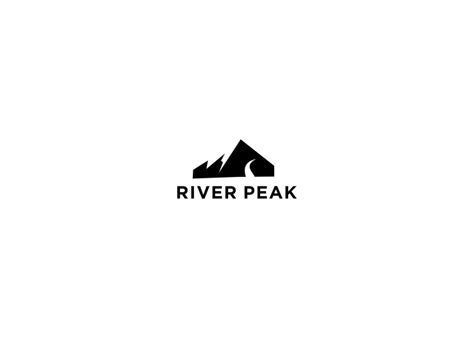 Premium Vector River Peak Logo Design Vector Illustration