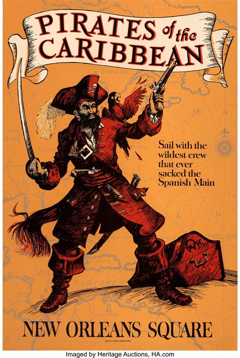 Pirates of the Caribbean Attraction Poster (Walt Disney | Lot #86209