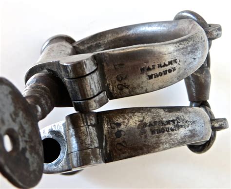 Handcuffs by Hiatt, England 'Prop from Magician' Labeled#297, circa