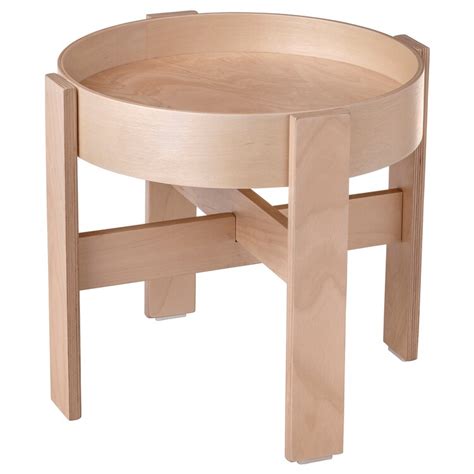 Bastua Măsuță Cafea Furnir Mesteacăn 45 Cm Ikea
