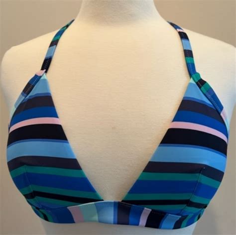 Aerie Swim Nwot Aerie Striped Triangle Swimsuit Bikini Top New Poshmark