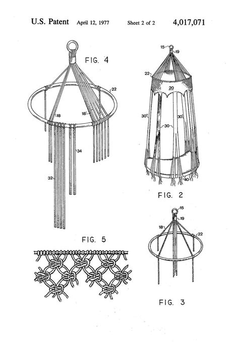 Us4017071a Macrame Swing And Method Of Forming Macrame Swing