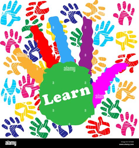 Kids Learn Meaning University Painted And Human Stock Photo Alamy