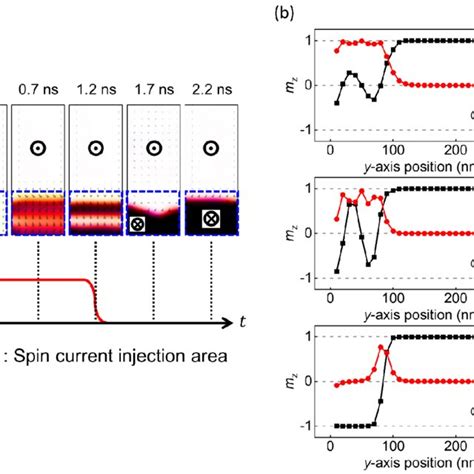 A Time Dependent Magnetization Colormap Here Each Color Indicates Download Scientific