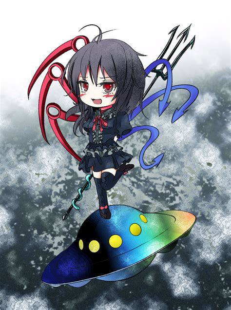 Safebooru Animal Antenna Hair Asymmetrical Wings Black Hair Black