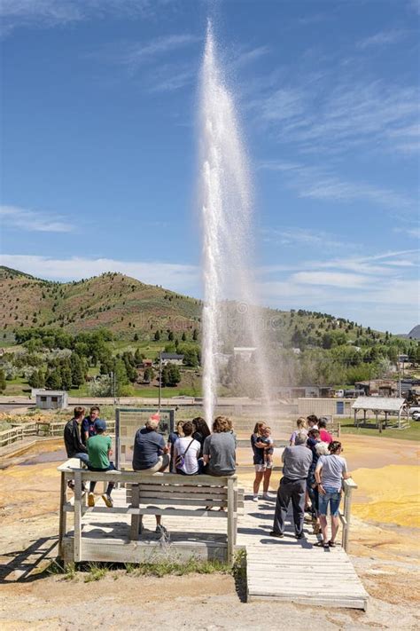 Soda Springs Geyser in Soda Springs Idaho Editorial Photography - Image ...