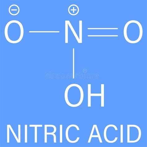 Nitric Acid Or Hno3 Strong Mineral Acid Molecule Used In Production Of Fertilizer And