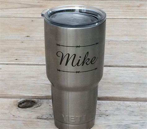 Personalized Laser Engraved Yeti Rambler Tumbler 20 Oz And 30 Oz