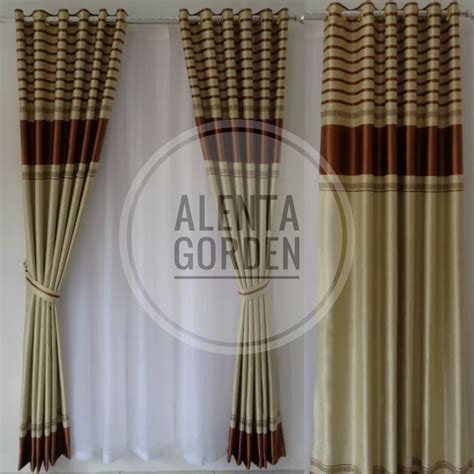 Jual Gorden Blackout Import Bludru Warna Coklat Hitam Hijau Merah Motif