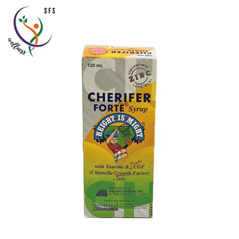 Cherifer Forte® Syrup With Taurine And Double Cgf Zinc 120 Ml Shopee