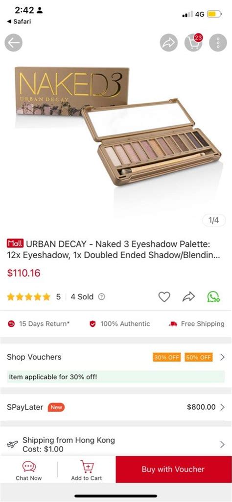 AUTHENTIC Urban Decay Naked Palette Beauty Personal Care Face