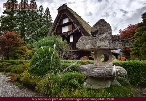 Historic Japanese architecture rural house at Gero Gassho Village. Stock Photo MXI32476