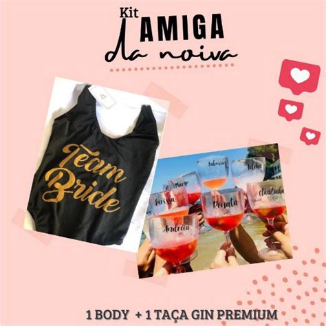 Kit Amiga Da Noiva Body E Ta A Personalizada Para Ch De Lingerie E Despedida De Solteira