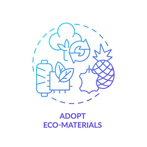 2D gradient icon adopt eco materials concept, simple isolated vector
