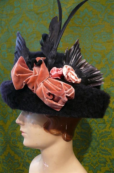 edwardian hat  bird wings edvardianskaya moda shlyapa shapka
