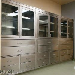 Stainless Steel Cabinets with Glass Doors