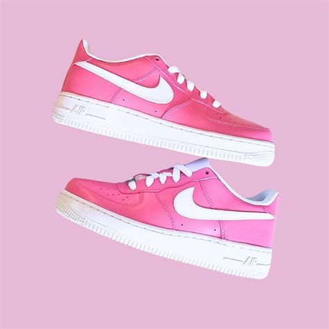 Custom Hot Pink Air Force 1 Shoes Etsy