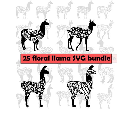 Llama Svg Bundle Llama Png Llama Svg File Etsy