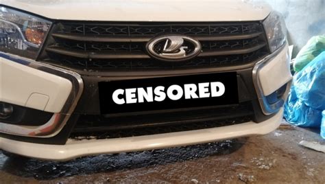 Красная полоса в передний бампер. — Lada Vesta SW (1G), 1,6 л, 2020 ...