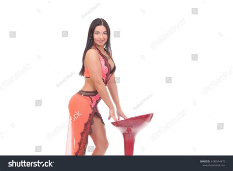 Sexy Brunette Dress On White Background Stock Photo Shutterstock