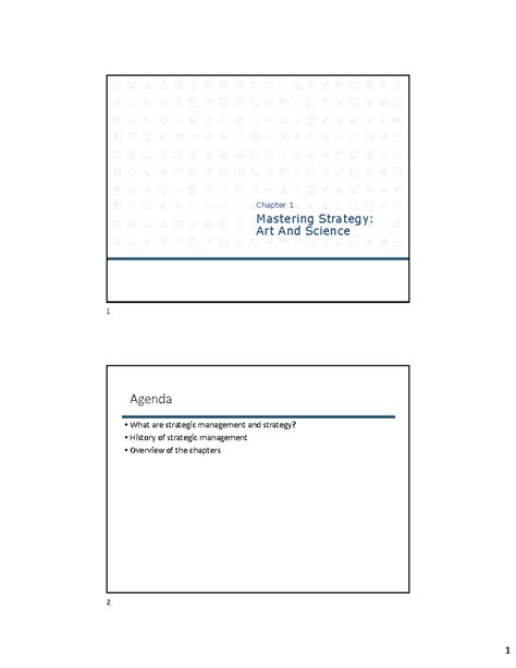 Chapter 1: Mastering Strategy - Overview & Key Concepts (Course Code