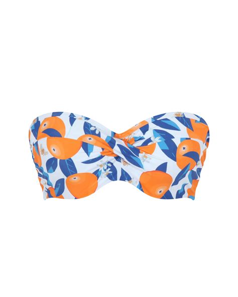 Ella Twist Bandeau Bikini Top Sicily Print TKD Lingerie