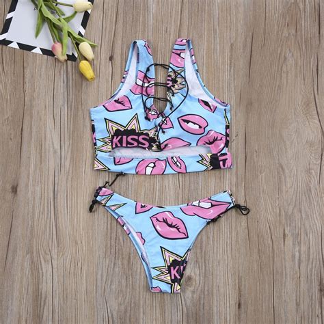 Acheter Nouveau Africain Sexy String Bikini Lace Up Maillots De Bain Femmes Bikini Ensemble