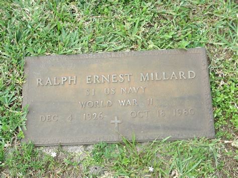 Ralph Ernest Millard 1926 1980 Find A Grave Memorial