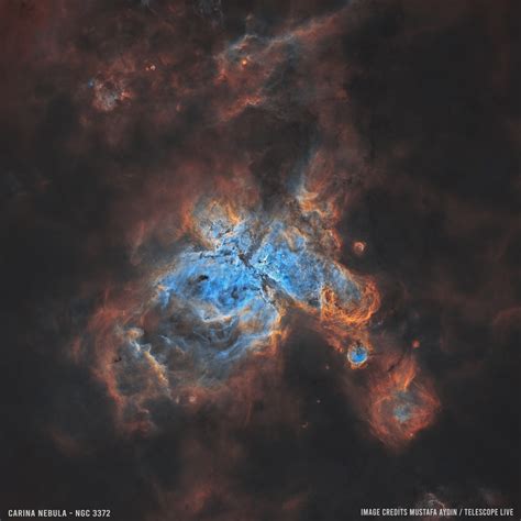 Carina Nebula Ngc 3372 Hubble Palette Starless Telescope Live