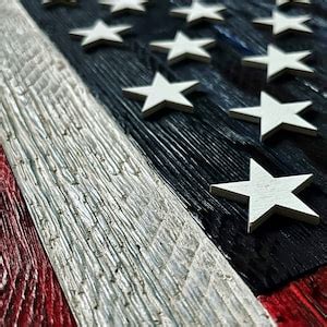 Premium Wood American Flag, Distressed Wood Flag, Framed Wooden Flag ...