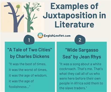 Examples Of Juxtaposition In Literature Englishleaflet