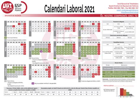 Calendari Laboral 2021 Infodiari