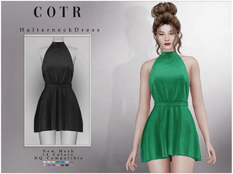 The Sims Resource Halterneck Dress D